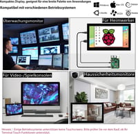 Pisichen 7 Colos Érintőképernyős Hordozható Mini Monitor - HD 1024x600 IPS Kijelző, Laptop, PS4/5, Raspberry Pi Kompatibilis 3