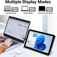 Pisichen 9" HD Érintőképernyős Monitor 1280x800 - Hordozható Kijelző PC, Laptop, Xbox, Switch Eszközökhöz, Beépített Hangszóróval 4