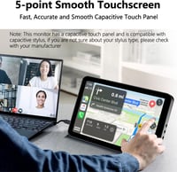Pisichen 9" HD Érintőképernyős Monitor 1280x800 - Hordozható Kijelző PC, Laptop, Xbox, Switch Eszközökhöz, Beépített Hangszóróval 3