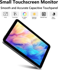 Pisichen 9" HD Érintőképernyős Monitor 1280x800 - Hordozható Kijelző PC, Laptop, Xbox, Switch Eszközökhöz, Beépített Hangszóróval 2