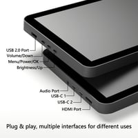 Pisichen 9" HD Érintőképernyős Monitor 1280x800 - Hordozható Kijelző PC, Laptop, Xbox, Switch Eszközökhöz, Beépített Hangszóróval 5