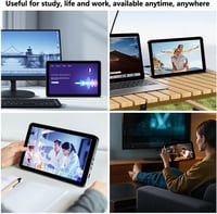 Pisichen 9" HD Érintőképernyős Monitor 1280x800 - Hordozható Kijelző PC, Laptop, Xbox, Switch Eszközökhöz, Beépített Hangszóróval 6