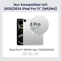 pitaka iPad Pro 11 2024 M4 Tok Mágneses Védőtok Magic Keyboard Kompatibilis Ultra Vékony Aramid Szál Tablet Tok Fekete/Szürke 3