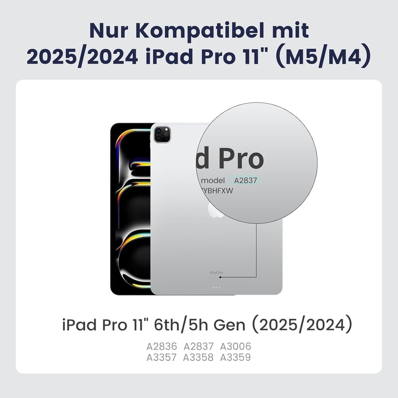 pitaka iPad Pro 11 2024 M4 Tok Mágneses Védőtok Magic Keyboard Kompatibilis Ultra Vékony Aramid Szál Tablet Tok Fekete/Szürke