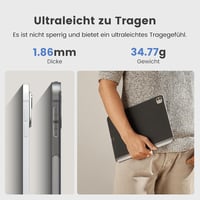 pitaka iPad Pro 11 2024 M4 Tok Mágneses Védőtok Magic Keyboard Kompatibilis Ultra Vékony Aramid Szál Tablet Tok Fekete/Szürke 5