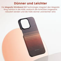pitaka iPhone 15 Pro Max Tok MagSafe Kompatibilis, Ultra Vékony Aramid Szálból Készült Védőtok Kamera Védelemmel 3