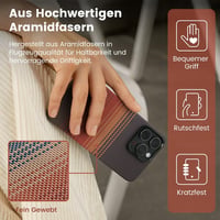 pitaka iPhone 15 Pro Max Tok MagSafe Kompatibilis, Ultra Vékony Aramid Szálból Készült Védőtok Kamera Védelemmel 2