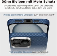 pitaka iPhone 16 Pro Max Tok, Ultra Vékony Aramid Szál Mobiltelefon Védőtok MagSafe Kompatibilis, Tejútgalaxis Mintás Szövött Felület 4