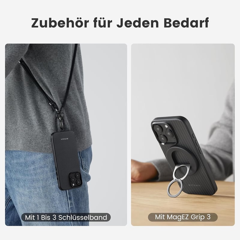 pitaka iPhone 16 Pro Tok, Mágneses Védőtok Aramid Szálból, MagSafe Kompatibilis, Vékony Katonai Védelem TPU Réteggel