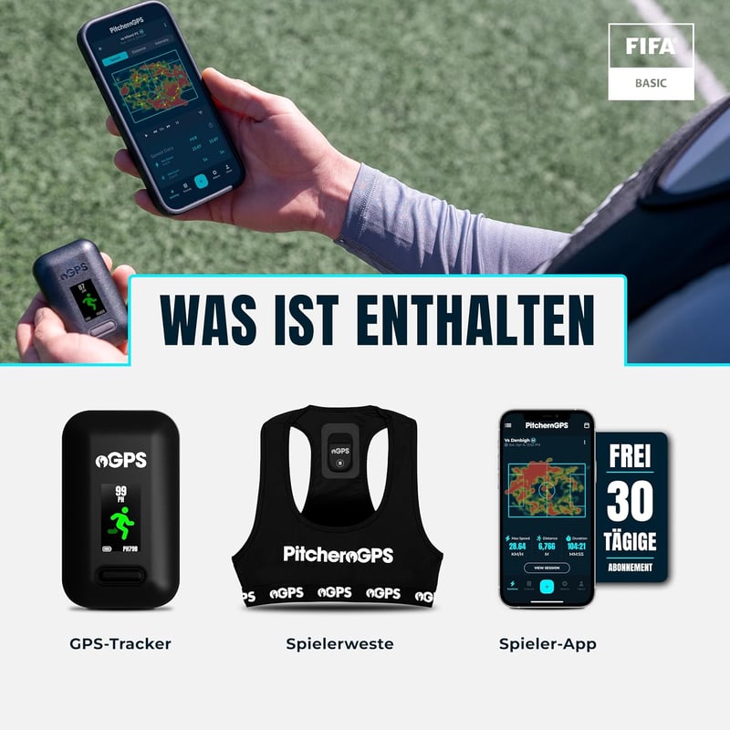 PitcheroGPS Futball Tracker Mellény - 18 Teljesítménymérő, 60 Napos Előfizetés, Ifjúsági L - Jugend L