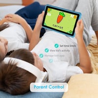 Tabletă pentru copii PIXPEAK de 7 inchi, 36 GB RAM, 128 GB ROM, Android 15.0, ecran FHD, 6580 mAh, control parental, WiFi, Bluetooth, albastru 6