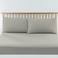 Pizuna Luxus Szatén Párnahuzat 40x80 cm, 2 db Ezüst, 400 Szálas Hosszúszálú Pamut, Cipzáras, Légáteresztő, Hűsítő, Ökotex Tanúsított 1