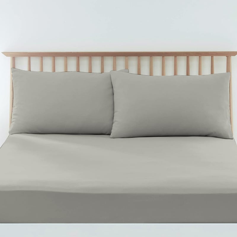Pizuna Luxus Szatén Párnahuzat 40x80 cm, 2 db Ezüst, 400 Szálas Hosszúszálú Pamut, Cipzáras, Légáteresztő, Hűsítő, Ökotex Tanúsított