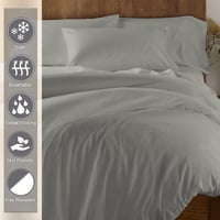 Pizuna Luxus Szatén Párnahuzat 40x80 cm, 2 db Ezüst, 400 Szálas Hosszúszálú Pamut, Cipzáras, Légáteresztő, Hűsítő, Ökotex Tanúsított 2