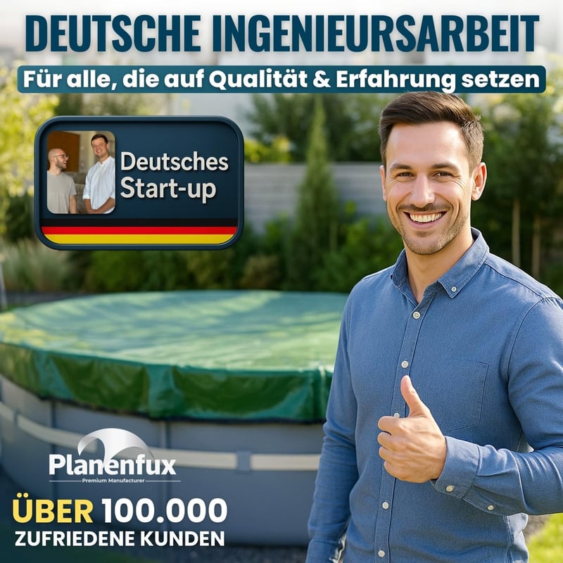 Planenfux 400 cm kerek medence takaró UV-álló 200g/m² PE anyag