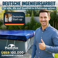 Planenfux 400x200 cm medence takaró 200g/m² PE sötét fólia nyári téli használat 8