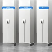 Planetinum Öntapadós Kábelcsatorna Szett - Fehér PVC, 4m Hosszú, 10 db, Festhető, Méretre Vágható, Kábelrendező Otthonra és Irodába 6