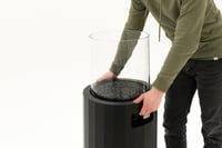 Prenosný plynový krb Planika BINO, terasový ohrievač, voľne stojaci propánový žiarič do záhrady a na terasu, s ochranným obalom, Jet Black, 40x40x103 cm 9