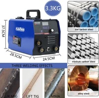 PLASMARGON 200A Gázmentés Hegesztőgép 3in1 MIG MMA TIG Fluxmagos Huzal 0,8mm 230V 6