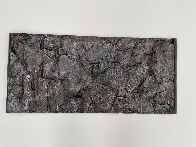 PLASTIKO 3D Akvárium Háttér 80x50 cm Kőmintás Barna Ragasztás Nélkül