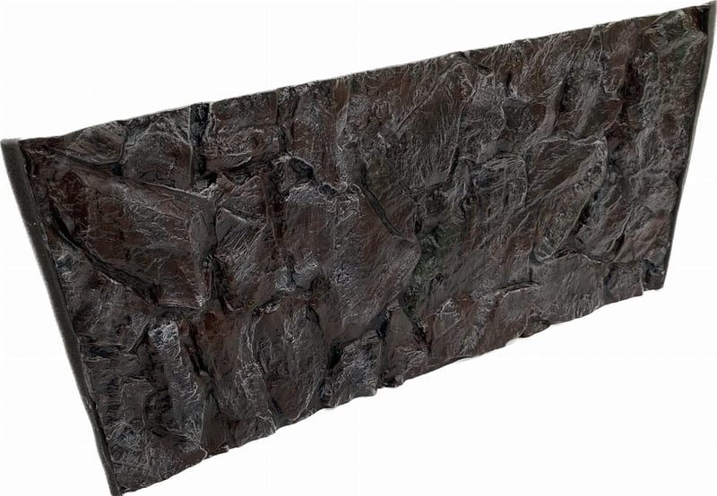 PLASTIKO 3D Akvárium Háttér 80x50 cm Kőmintás Barna Ragasztás Nélkül