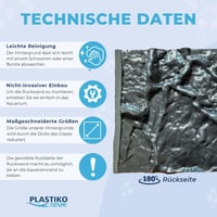 PLASTIKO 3D Akvárium Háttér 80x50 cm Kőmintás Barna Ragasztás Nélkül 3