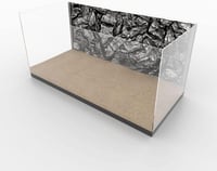 PLASTIKO 3D Akvárium Háttér 80x50 cm Kőmintás Barna Ragasztás Nélkül 8