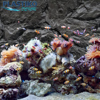 PLASTIKO 3D Akvárium Háttér 80x50 cm Kőmintás Barna Ragasztás Nélkül 4