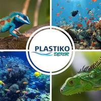 PLASTIKO 3D Akvárium Háttér 80x50 cm Kőmintás Barna Ragasztás Nélkül 6