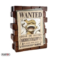 Plastoy One Piece Monkey D. Luffy Wanted plakátos persely - PVC - 16 cm 3