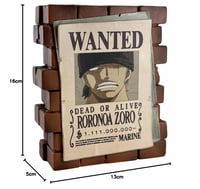Pokladnička Plastoy One Piece Roronoa Zoro Wanted – PVC figúrka, 16 cm 6
