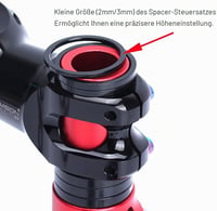 PLATT kerékpár fejcsapágy távtartó készlet, alumínium, 1 1/8", 7 db - fekete 5