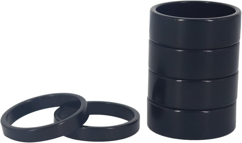 PLATT Ahead alumínium kormánycsap-távtartó 25,4 mm, 5/10 mm - fekete - 6 db