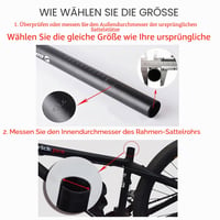 Hliníková sedlovka PLATTBK 450 mm - 25.4/27.2/28.6/31.6 mm pre MTB, cestné, zjazdové a BMX bicykle 5