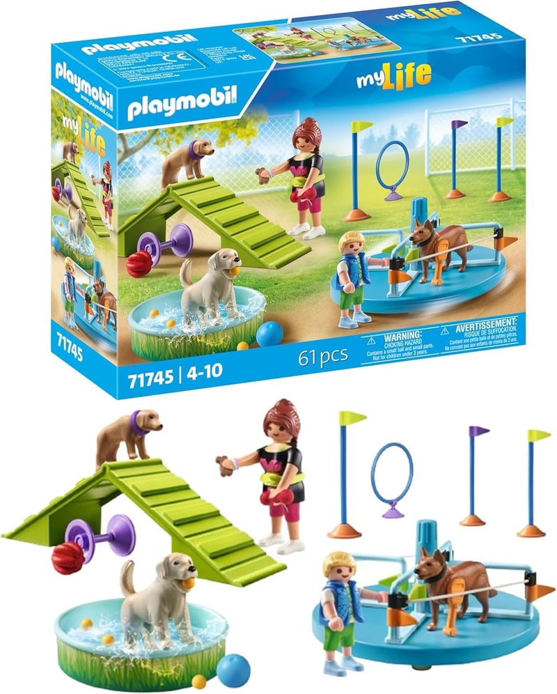 PLAYMOBIL 71745 Ihrisko pre psov – figúrky psov a doplnky pre deti od 4 rokov
