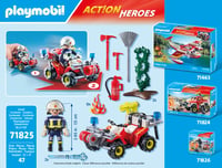 PLAYMOBIL 71825 Hasičská štvorkolka na hasenie požiaru živého plotu – City Action Hasičské auto hračka od 4 rokov 2