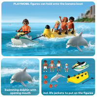 PLAYMOBIL 71905 Jazda na banáne so súpravou figúrok a vodným skútrom – Plážová dovolenka, vodná hracia súprava od 4 rokov 4