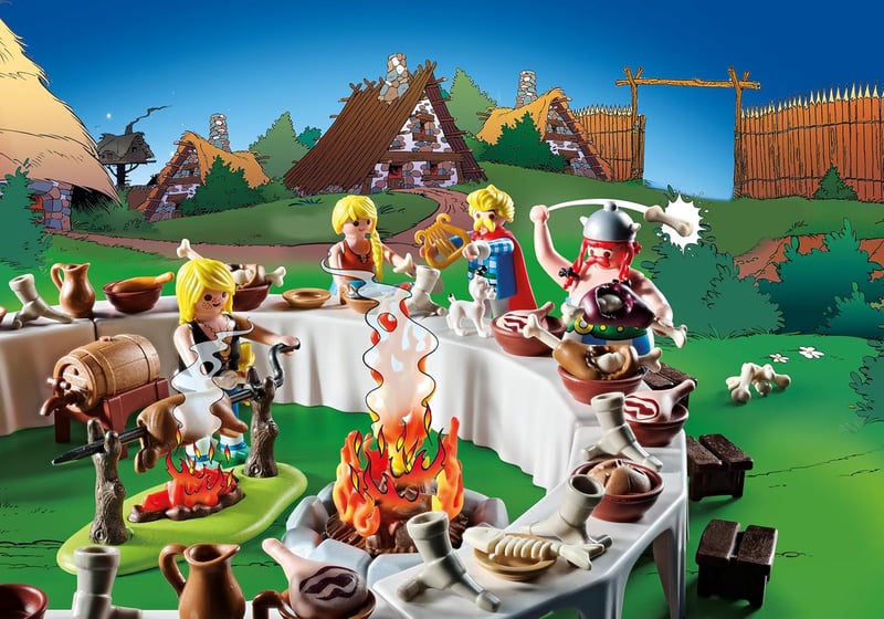 PLAYMOBIL Asterix Falusi Lakoma Játékszett - Kalandos Szerepjáték Gyerekeknek 5-10 Éves Korig, Asterix és Obelix Figurákkal
