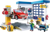 Playmobil Autószerelő Műhely 70202 - Játékszett 4 éves kortól, 153 db-os készlet szerelővel, autóval és emelőplatformmal 1