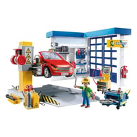 Playmobil Autoservis 70202 - Set za igru od 4 godine, set od 153 dijela sa mehaničarom, automobilom i platformom za dizanje 1