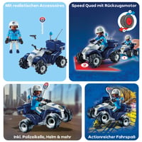 PLAYMOBIL City Action 71092 Quad de Poliție cu motor cu fricțiune, de la 4 ani 5