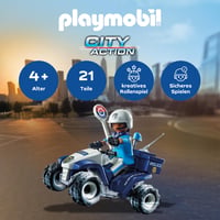PLAYMOBIL City Action 71092 Quad de Poliție cu motor cu fricțiune, de la 4 ani 2