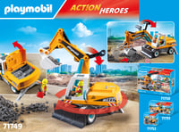 PLAYMOBIL City Action 71749 Veľké rýpadlo Stavenisko hracia súprava pre deti od 4 rokov 4