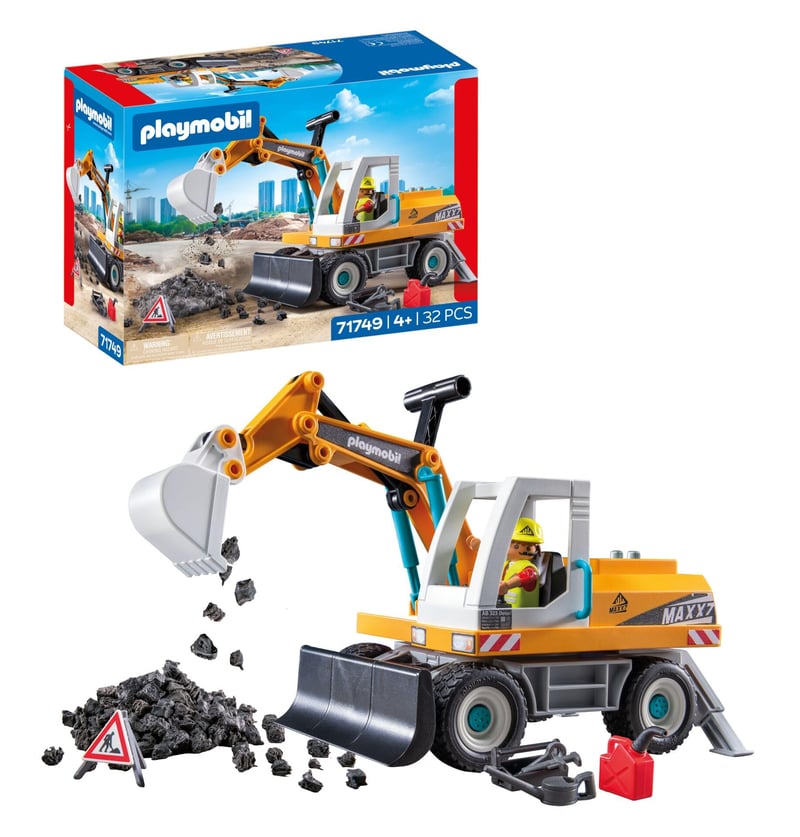 PLAYMOBIL City Action 71749 Veľké rýpadlo Stavenisko hracia súprava pre deti od 4 rokov