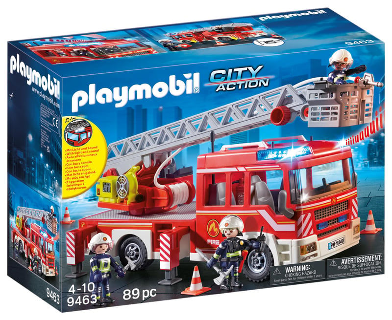 PLAYMOBIL City Action 9463 Hasičské auto so svetlom a zvukom, od 5 rokov, 1 ks