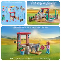 PLAYMOBIL Country 71471 Veterinárna starostlivosť o somáriky – Herná súprava pre deti od 4 rokov 4