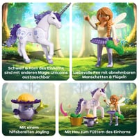 PLAYMOBIL Magic Unicorns 71843 Zberateľský jednorožec so šťastnou levanduľovou vílou – Nápaditá hracia súprava pre fanúšikov jednorožcov od 4 rokov 4