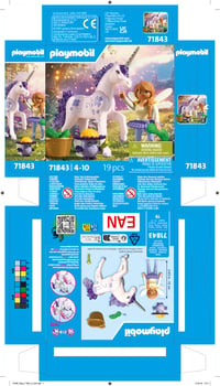 PLAYMOBIL Magic Unicorns 71843 Zberateľský jednorožec so šťastnou levanduľovou vílou – Nápaditá hracia súprava pre fanúšikov jednorožcov od 4 rokov 7