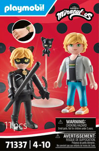 PLAYMOBIL Miraculous Adrien a Čierny kocúr hrdinské dobrodružstvo s kwami Plaggom 71337 - od 4 rokov 4