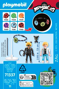 PLAYMOBIL Miraculous Adrien a Čierny kocúr hrdinské dobrodružstvo s kwami Plaggom 71337 - od 4 rokov 5